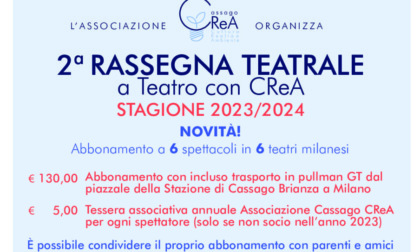 Ritorna la rassegna dell’Associazione Cassago CReA