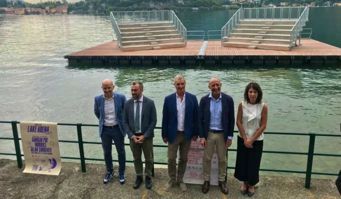 Lecco – Lake Arena, presentati gli eventi in programma per settimana prossima sul palco galleggiante