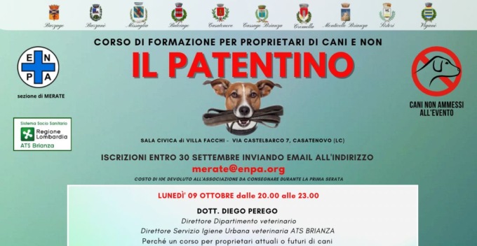 Casatenovo, un corso di formazione per proprietari di cani e non solo