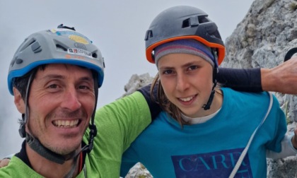 Iris Bielli, giovane alpinista meratese, apre una via insieme a Della Bordella