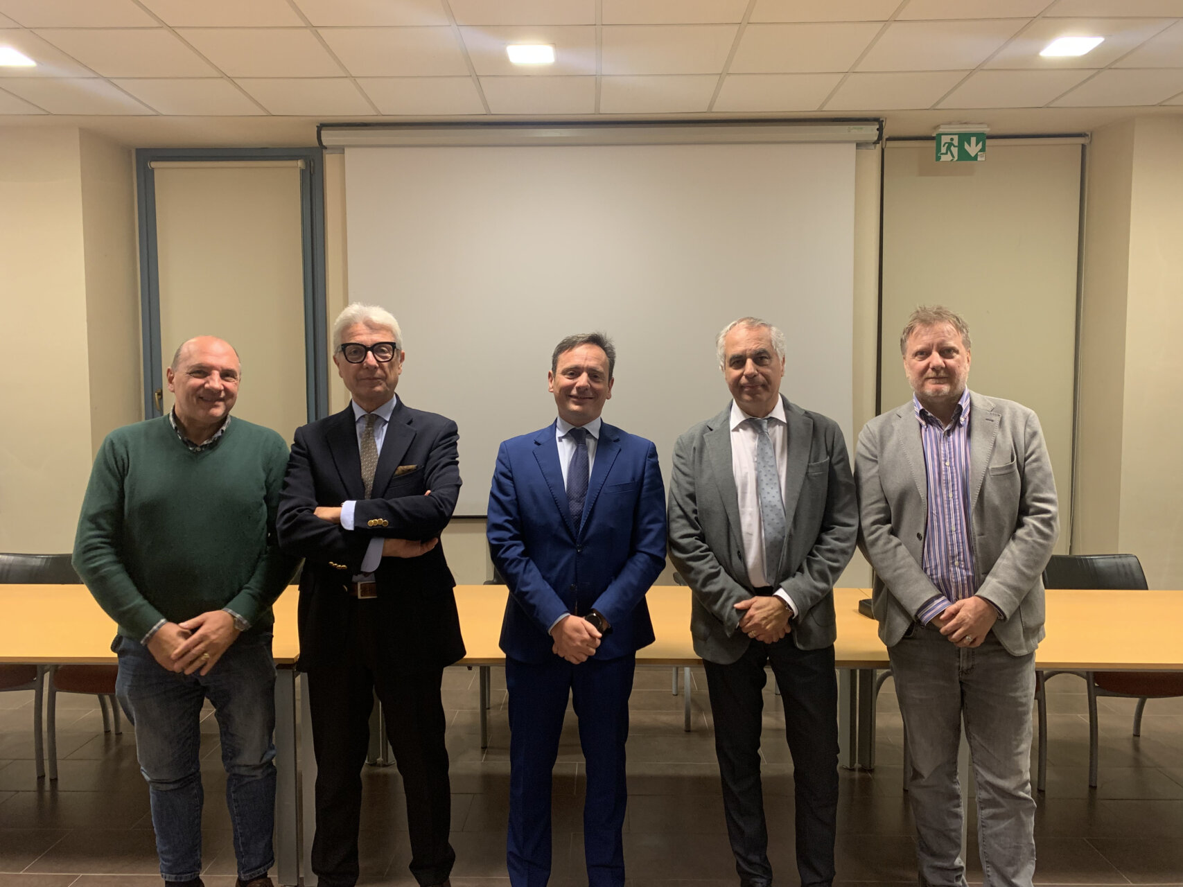 Da sx, Carlo Malugani, Pasquale Bressi Pizzimenti, Andrea Colombo, Mauro Califano, Alessandro Milan