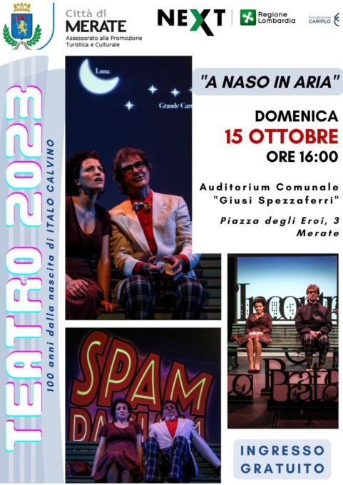 “A naso in aria”, tutti a teatro a Merate per i 100 anni di Italo Calvino