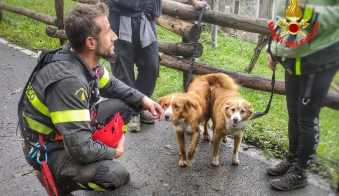 Introbio, intervento dei Vigili del fuoco per soccorrere una donna dispersa insieme alla sua cagnolina