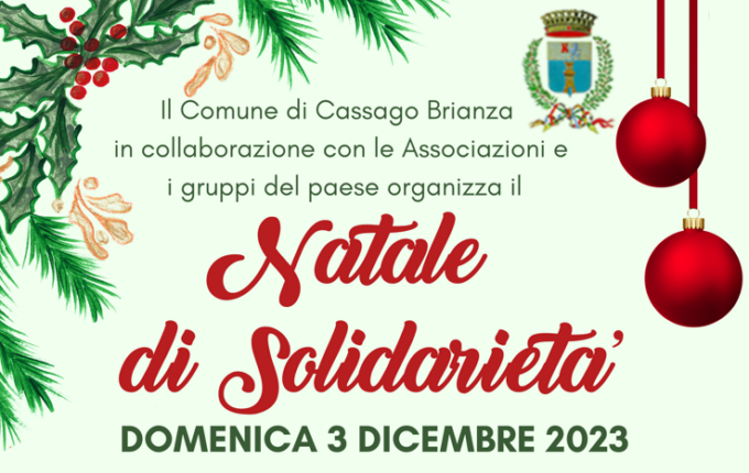 Natale di solidarietà a Cassago