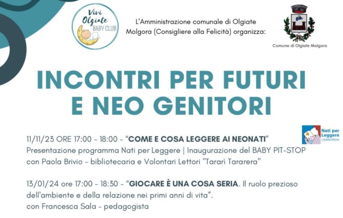 Incontri per futuri e neo genitori ad Olgiate