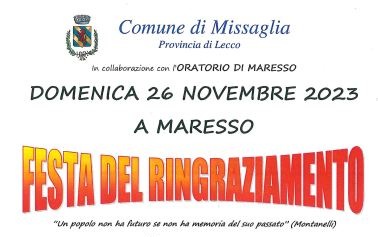 A Maresso torna la Festa del Ringraziamento