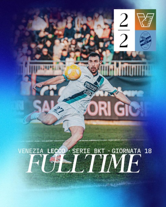 Ionita riagguanta il Venezia: il Lecco si regala un punto all’antivigilia
