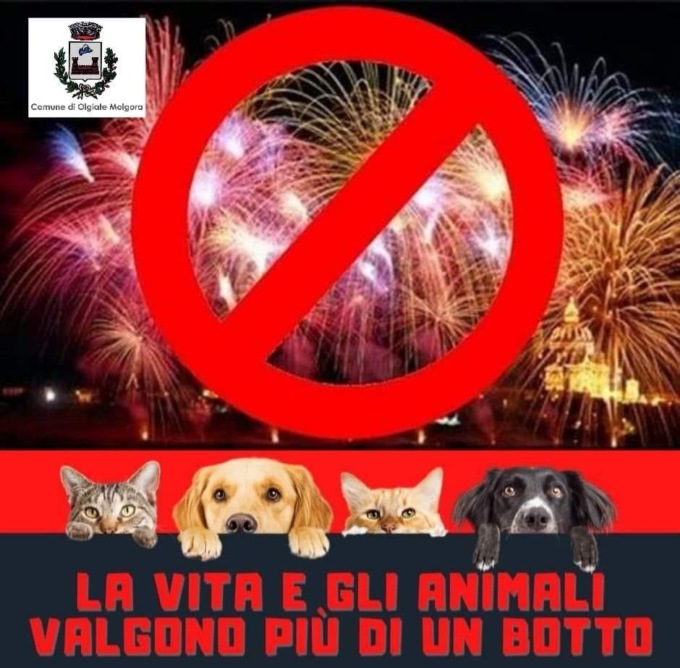Niente botti per Capodanno, l’appello del Comune di Olgiate Molgora