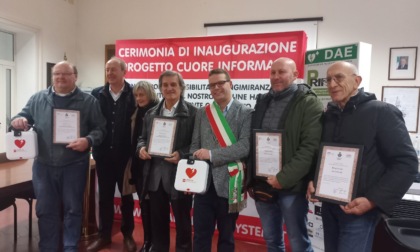 Progetto Cuore inForma, inaugurati ad Airuno due defibrillatori