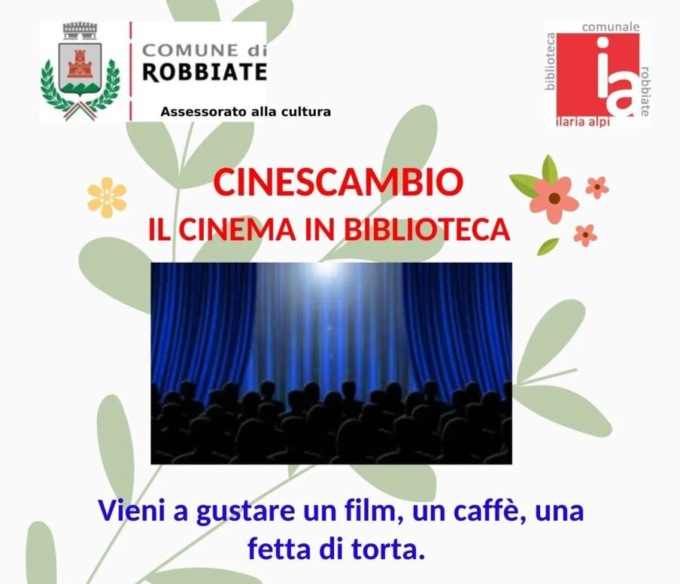 Imperdibile appuntamento domani per il Cinescambio di Robbiate