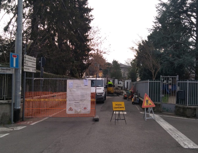 Osnago, via Libertà chiusa al traffico