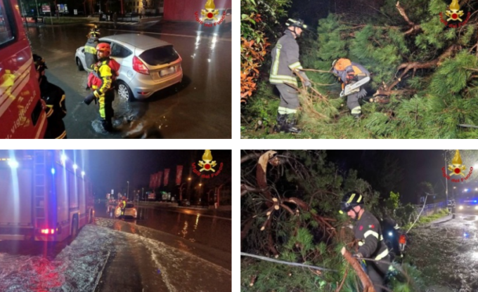 Meratese colpito dal Maltempo: decine di interventi dei pompieri. Mezza Lombardia allagata