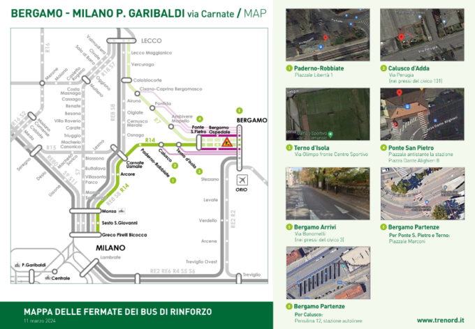 Nuovo bus da Paderno Robbiate: aggiornata la pagina di Trenord