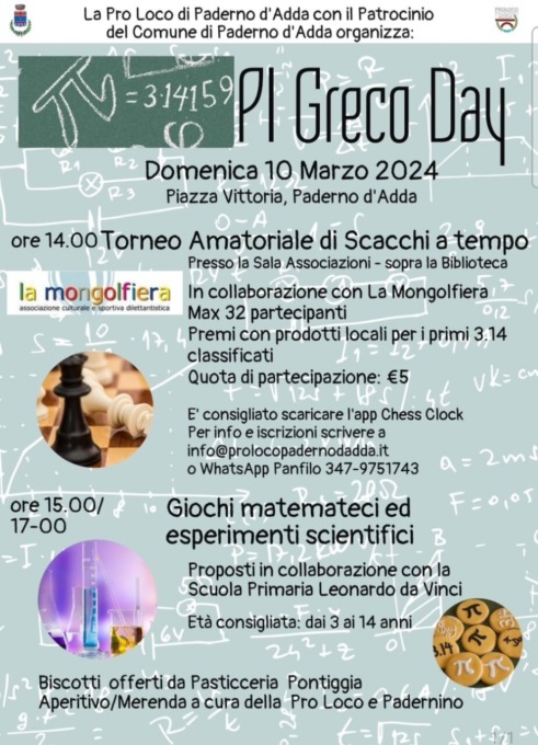 Pro Loco Paderno, domenica 10 il “P-Day”