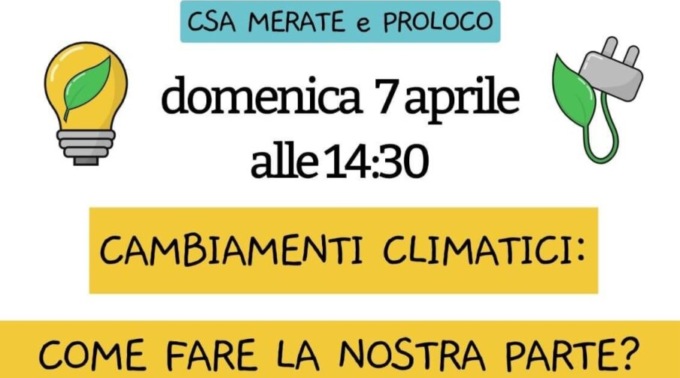 Cambiamenti climatici: se ne parla oggi pomeriggio a Merate