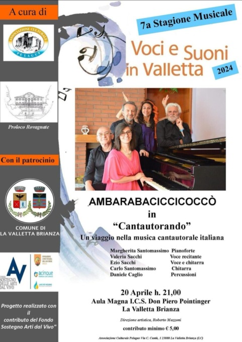 Voci e suoni in Valletta, appuntamento il 20 con “Cantautorando”