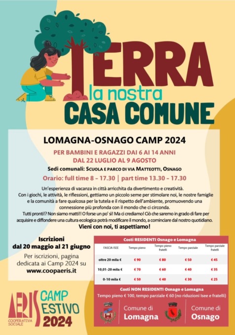 Il centro ricreativo estivo di Osnago e Lomagna apre le iscrizioni