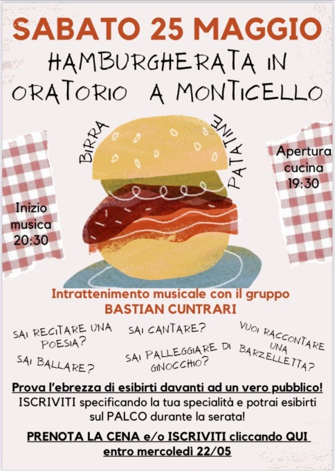Hamburgerata a Monticello Brianza: appuntamento imperdibile