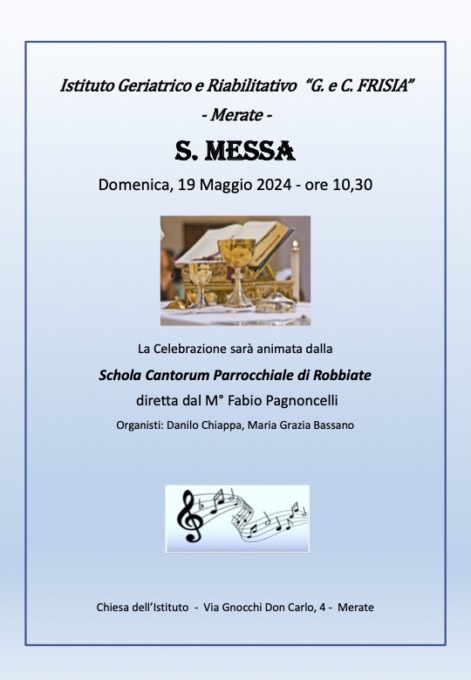 La Schola Cantorum Parrocchiale animerà l’Istituto Frisia
