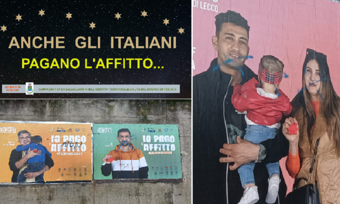 Io pago l’affitto: vandalizzati i manifesti, sindaco contro la campagna “pro” rifugiati