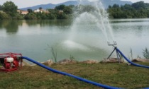 Lago di Sartirana, clima torrido: la Protezione Civile ossigena le acque