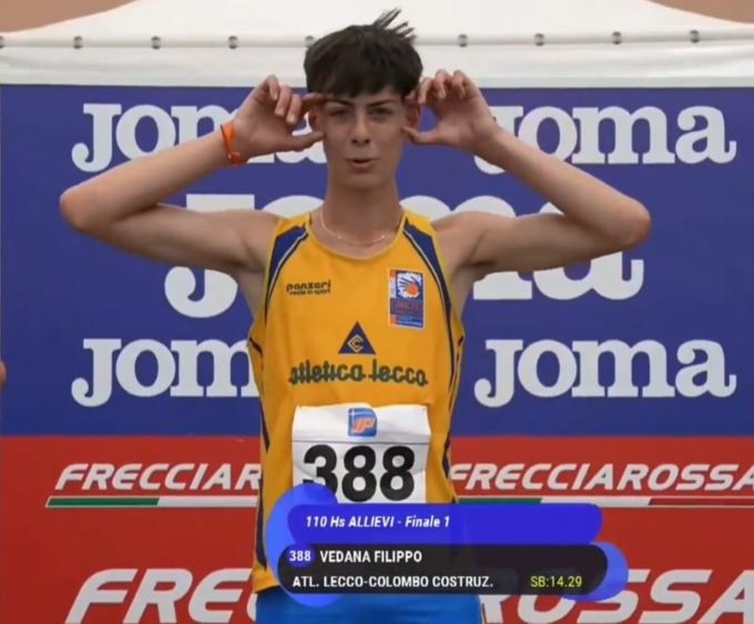 Robbiate, Filippo Vedana ai piedi del podio del Campionato italiano Allievi
