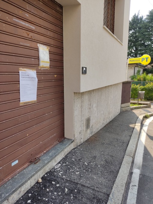 Ufficio postale chiuso per lavori