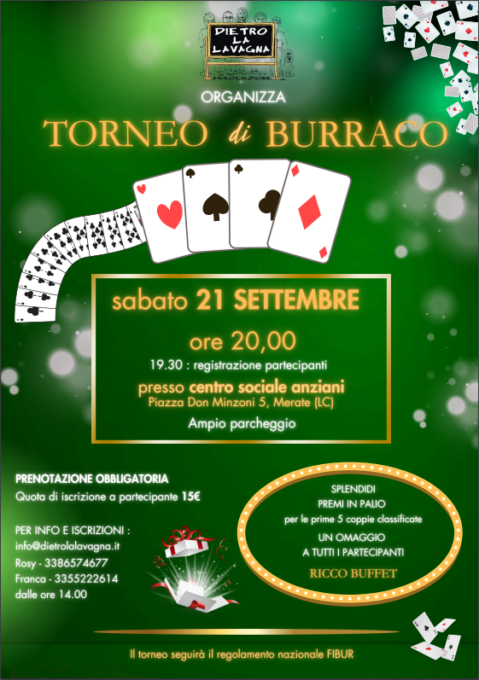 Torneo di burraco con l’associazione Dietro la lavagna