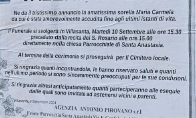 Le ultime volontà nel manifesto funebre: “Parenti e vicini di casa non vengano al mio funerale”