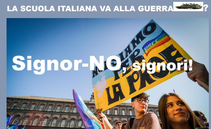 L’intervento di Puntorosso: “No alla militarizzazione delle scuole”