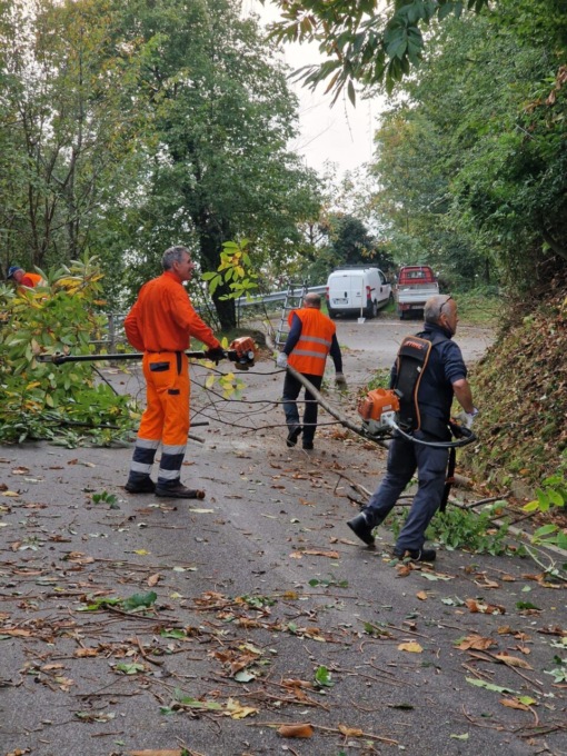 Pulizia della strada di Aizurro grazie ai volontari