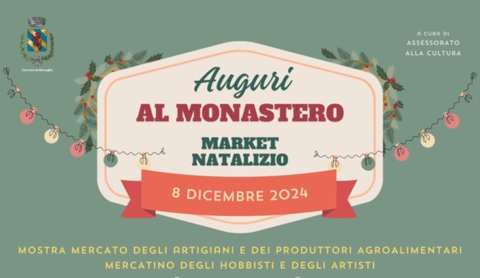 Tutto pronto per il 1° market “Auguri al Monastero”