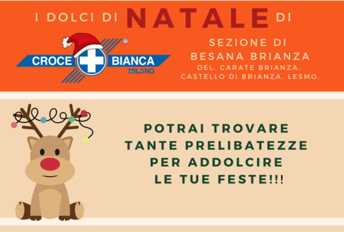 Mercatini di Natale e vendita di dolci con la Croce Bianca di Besana