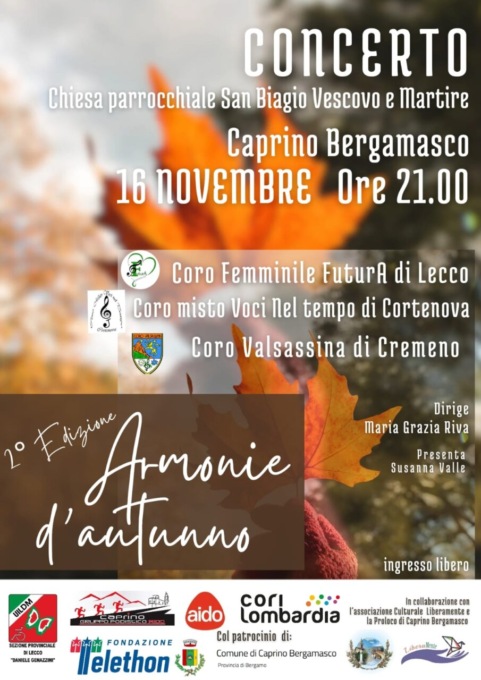 Armonie d’Autunno, la musica dei cori in favore di Telethon