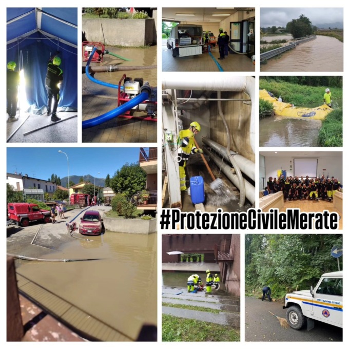 Un 2024 di impegno quello della Protezione civile di Merate