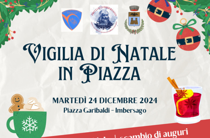 Vigilia di Natale in piazza per lo scambio degli auguri