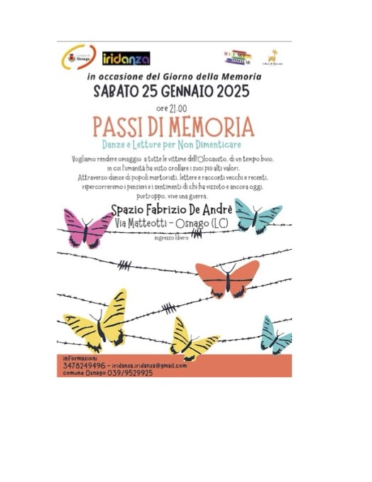 Passi di memoria: danze e Letture per non dimenticare