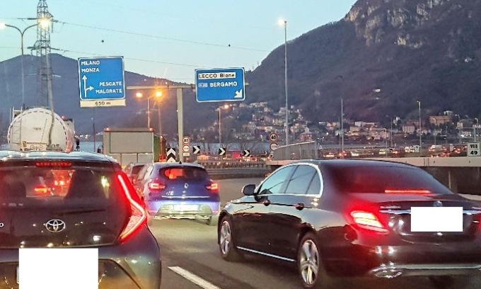 Incidente, Superstrada 36 in tilt