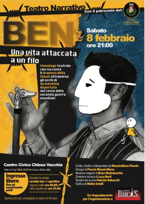 Il dramma della Shoah raccontato in uno spettacolo di teatro narrativo