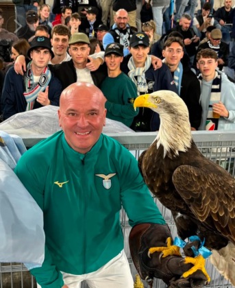 L’ex falconiere della Lazio e l’aquila Olympia arrivano in Brianza