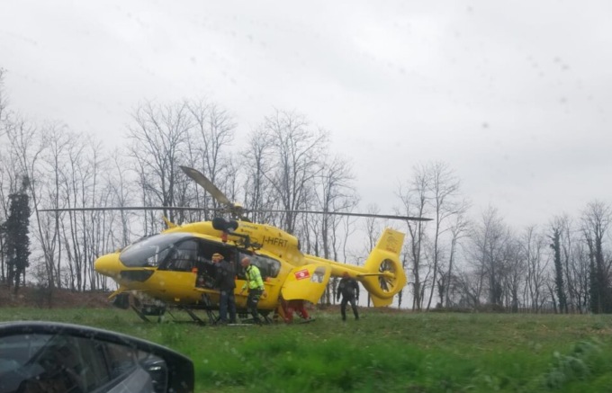 Scontro auto moto sulla provinciale: interviene l’elisoccorso