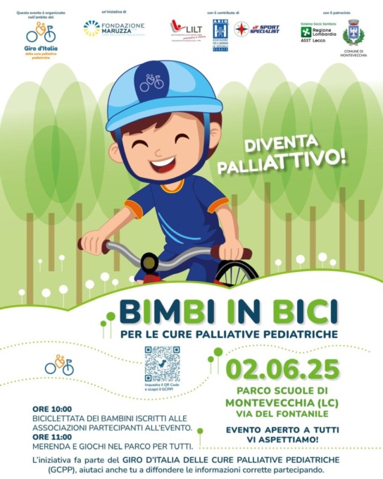 Il Giro d’Italia delle Cure Palliative Pediatriche farà tappa nel Meratese