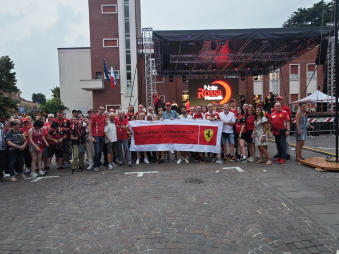Ferrari Club di Caprino Bergamasco alla Notte Rossa a Maranello