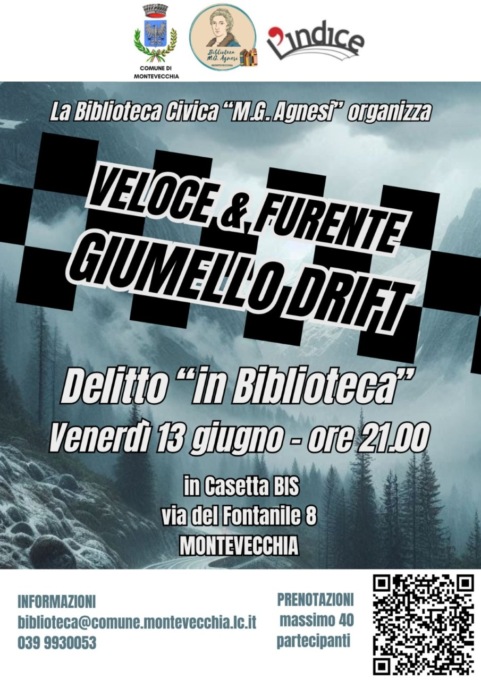 Veloce e Furente: arriva nel Meratese il “Delitto in biblioteca”