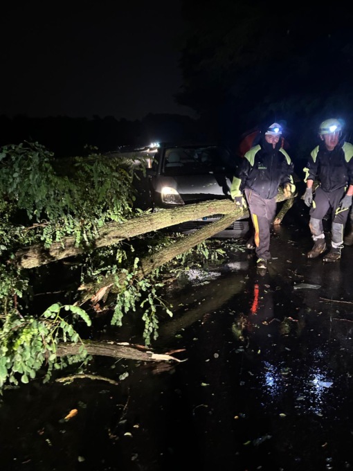 Maltempo nel Meratese: albero crolla su un’auto in transito