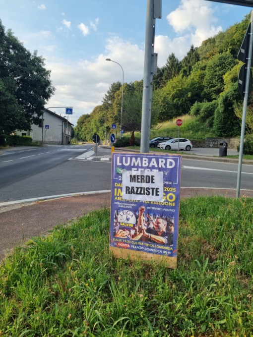 Insulti sui manifesti della Lumbard Fest organizzata dalla Lega