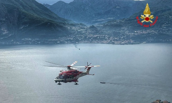 Surfista disperso sul Lago, salvato dai Vigili del Fuoco