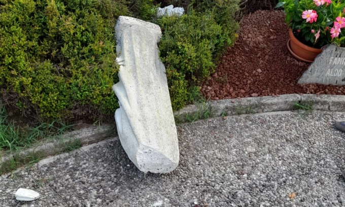 Vandalizzata la statua della Madonna
