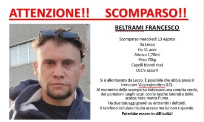 Scomparso un uomo, ricerche in corso