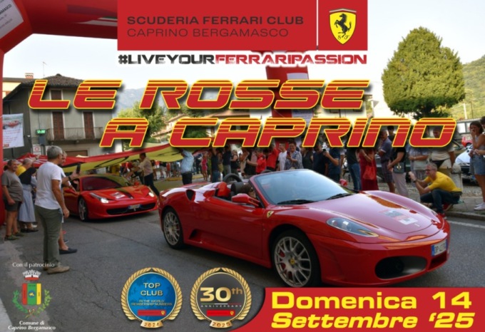 Le Rosse a Caprino: tutto pronto per il 30° anniversario del Ferrari Club